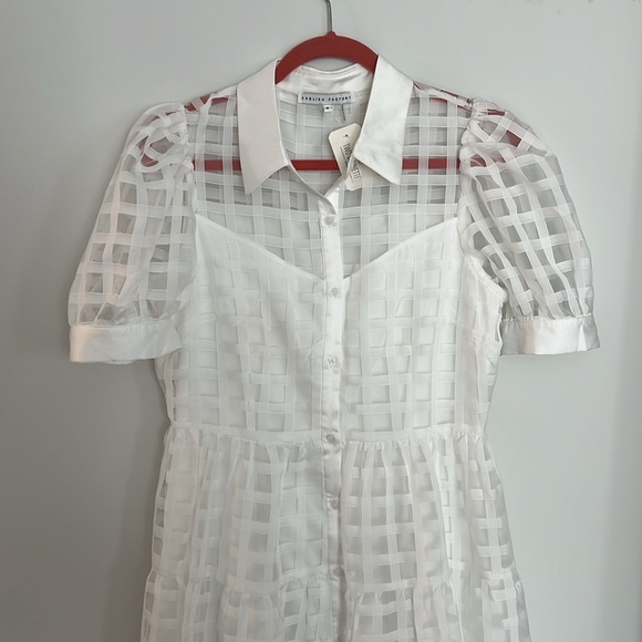 English Factory Gridded Organza Tiered Maxi Dress - NWT - Picture 4 of 7